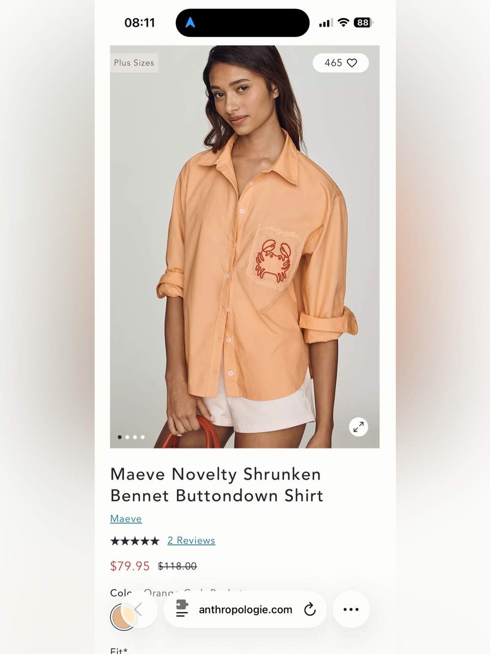 Maeve Novelty Shrunken Bennet Buttondown Shirt